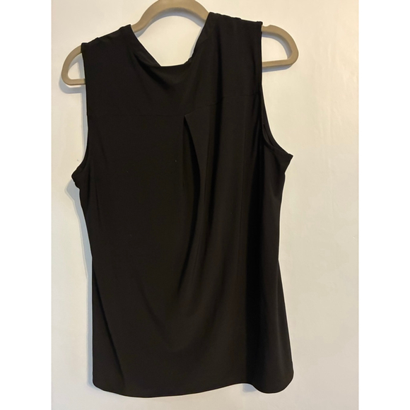Anne Klein NWOT Black Sleeveless Summer Top Size Medium -please check measuremen - Picture 4 of 7